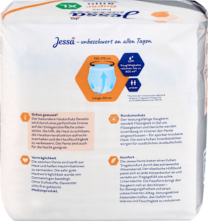 Higijenske gaćice za inkontinenciju - XL Jessa DISKRET