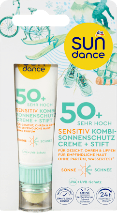 SENSITIV kombinovana krema u stiku za zaštitu od sunca + balzam za usne, SPF50+ SUNDANCE