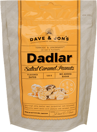 Ízesített datolya, sóskaramellás-mogyorós ízű DAVE & JON'S