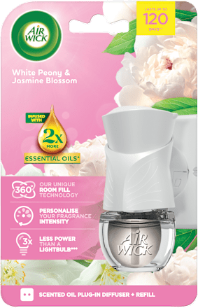 Električni osvježivač zraka komplet Essential Oils – White Peony & Jasmine Blossom AIRWICK