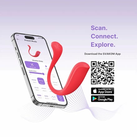 Vibrator interactiv ou cu aplicație roșu Phoenix Neo SVAKOM