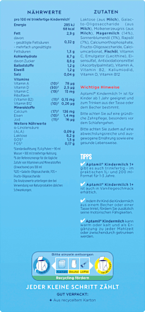 Kindermilch Pronutra ab 1 Jahr Aptamil