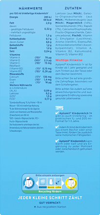 Kindermilch Pronutra Vanille Geschmack ab 1 Jahr Aptamil