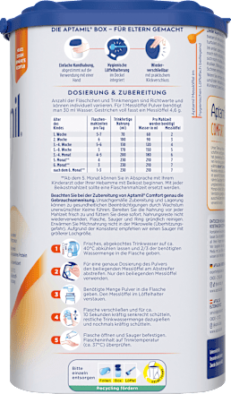 Spezialnahrung Comfort von Geburt an Aptamil