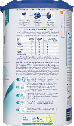 Spezialnahrung Anti-Reflux von Geburt an Aptamil