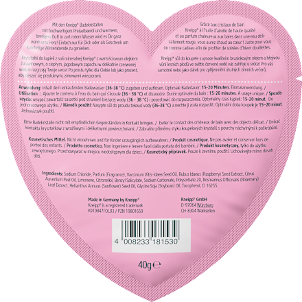 Kryształki do kąpieli z soli mineralnej Pozdrowienia prosto z serca Kneipp