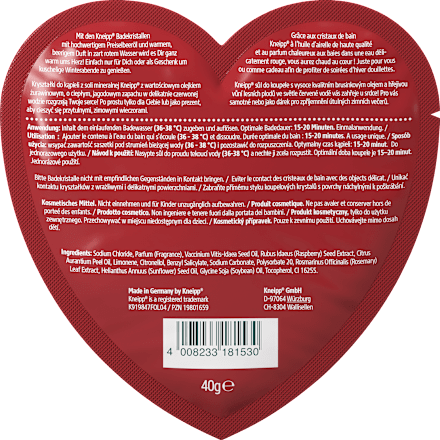 Kryształki do kąpieli z soli mineralnej Pozdrowienia prosto z serca Kneipp