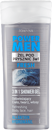 Żel pod prysznic, szampon 3 w 1 dla mężczyzn Mini Fresh Power Men  JOANNA