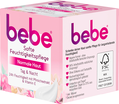 Feuchtigkeitscreme mit Pfirsichextrakt bebe