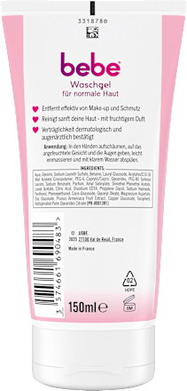 Waschgel und milder Make-up Entferner bebe