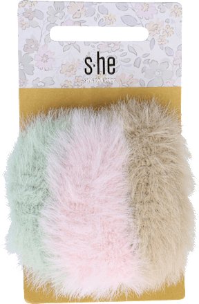 Haargummi-Set in Felloptik s-he stylecollection