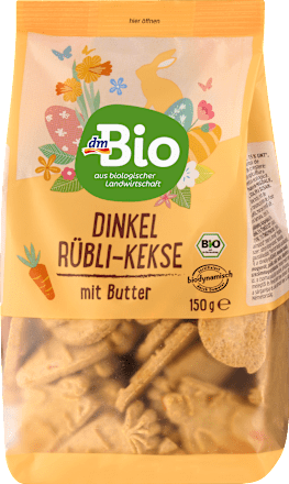 Bio masleni pirini piškoti s korenjem in maslom dmBio
