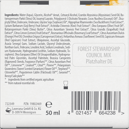 Gesichtscreme Glow By Nature Vitamin C 3in1 lavera NATURKOSMETIK