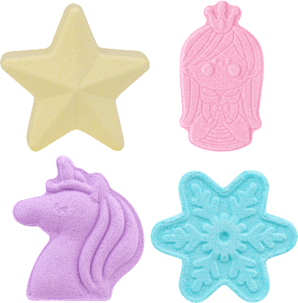 Geschenkset Kinder Badezusatz Badefizzer Eiszauber 4tlg (4x 50 g) SauBär