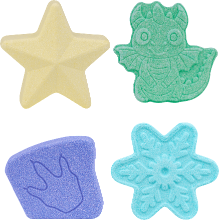 Geschenkset Kinder Badezusatz Badefizzer Eiszauber 4tlg (4x 50 g) SauBär