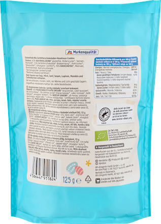 Cookies, Schoko-Haselnuss dmBio
