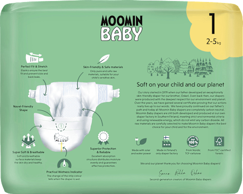 Windeln Gr. 1 (2-5 kg) Moomin Baby