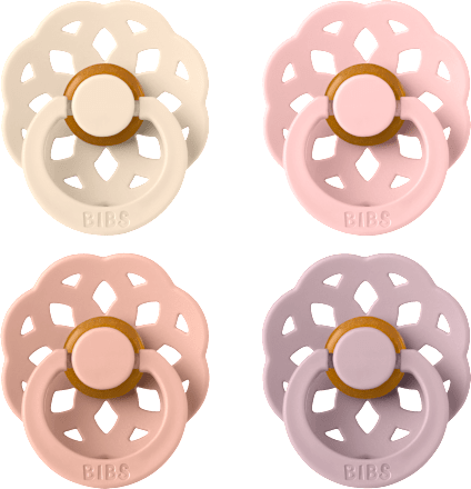 Schnuller Latex, creme/rosa, Gr. 1, von Geburt an BIBS