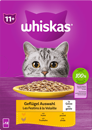 Nassfutter Katze 11 + Jahre Katzenfutter Geflügel Whiskas