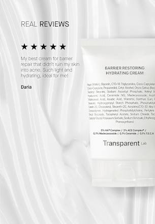 Gesichtscreme Barrier Restoring Hydrating Transparent Lab