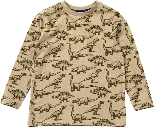Langarmshirt mit Dino-Muster, braun, Gr. 110 ALANA