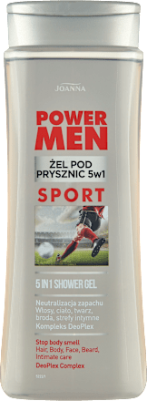 Żel pod prysznic 5 w 1 dla mężczyzn z kompleksem DeoPlex Sport Power Men  JOANNA
