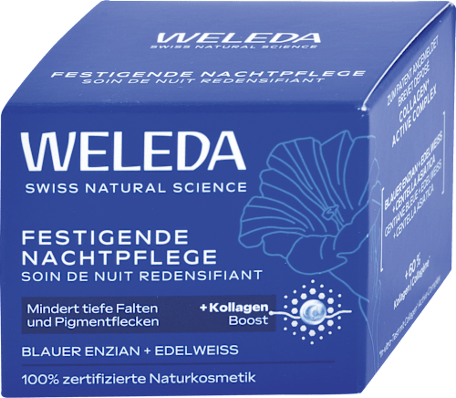Prémiový liftingový nočný krém Anti-Age Collagen + Active Complex WELEDA