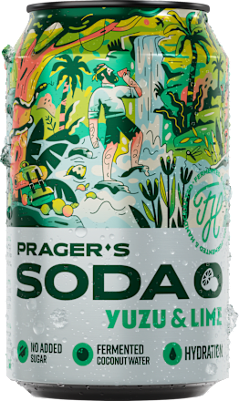 nápoj s příchutí yuzu a limetka PRAGER SODA