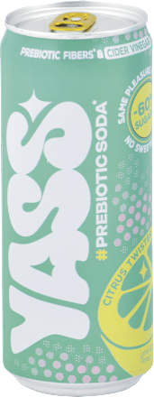 Prebiotická sóda Citrus Twister s príchuťou citrónu a limetky YASS