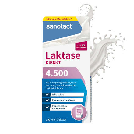 Laktase direkt 4500, Mini Tabletten 100 St sanotact