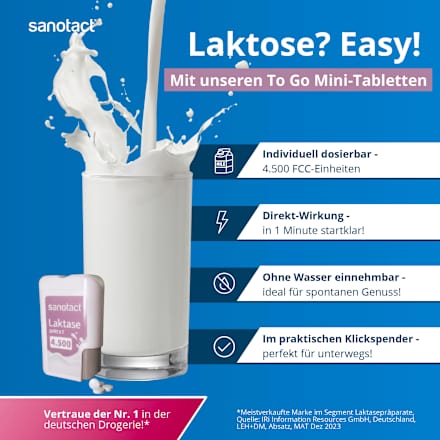 Laktase direkt 4500, Mini Tabletten 100 St sanotact