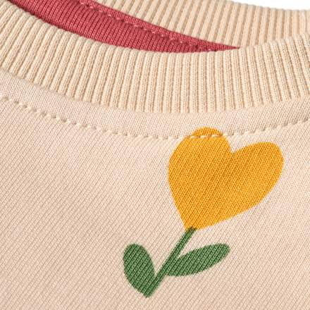 Sweatshirt mit Tulpen-Muster, beige, Gr. 104 ALANA