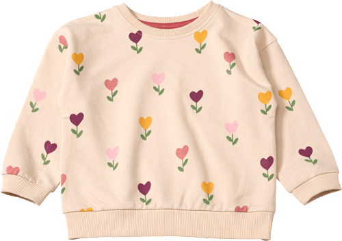 Sweatshirt mit Tulpen-Muster, beige, Gr. 98 ALANA