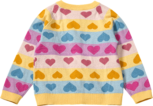 Strickjacke mit Herz-Muster, rosa, Gr. 128 ALANA