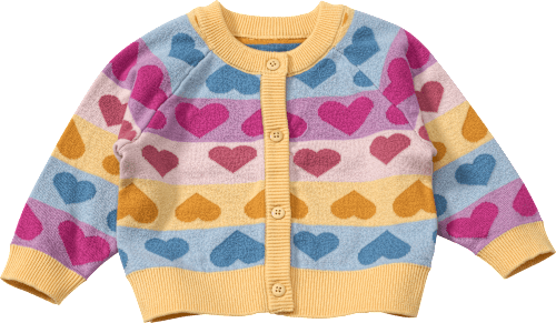 Strickjacke mit Herz-Muster, rosa, Gr. 80 ALANA