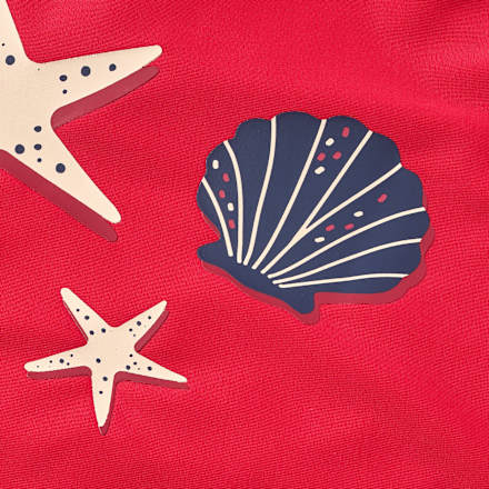 UV Shirt mit Seestern-Muster, rot & blau, Gr. 110/116 PUSBLU