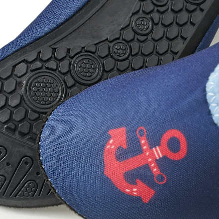Badeschuhe mit Anker-Muster, blau, Gr. 23/24 PUSBLU