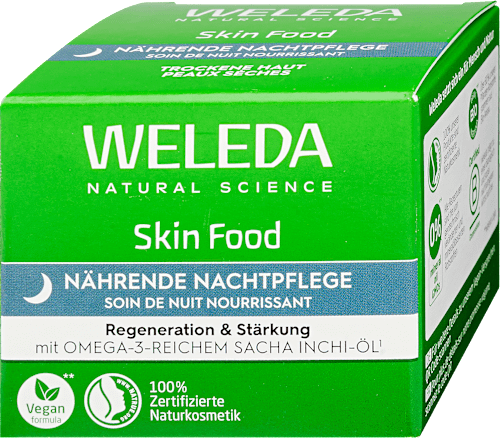 Tápláló éjszakai arckrém Skin Food WELEDA