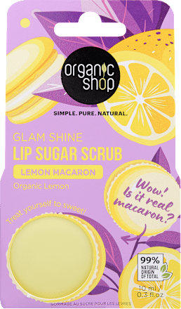 Ajakradír, citromos macaron organic shop