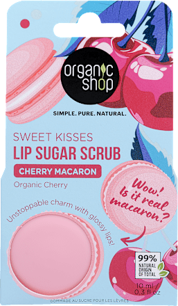 Ajakradír, cseresznyés macaron organic shop