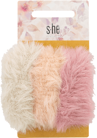 Haargummi-Set in Felloptik s-he stylecollection