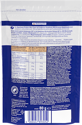 Proteínové mini košíčky s príchuťou lieskovo-orieškového a mliečneho krému Sportness