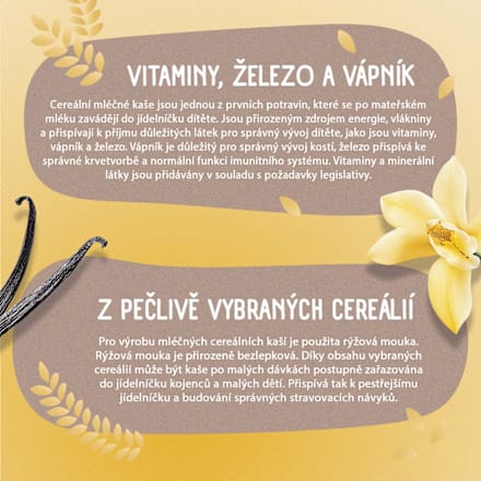 mléčná rýžová kaše Vanilka Sunar