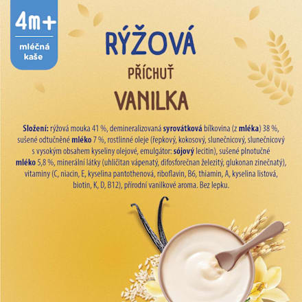 mléčná rýžová kaše Vanilka Sunar