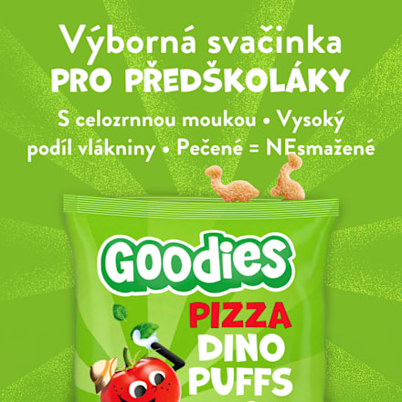 křupky Dino s příchutí pizza Goodies