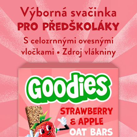 ovesná tyčinka s příchutí jahody a jablka 6x23 g Goodies