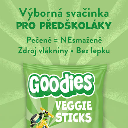 tyčinky s příchutí zeleniny Goodies