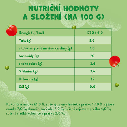 tyčinky s příchutí zeleniny Goodies