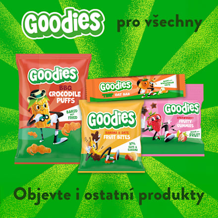 ovesná tyčinka s příchutí mandarinka a jablko Goodies