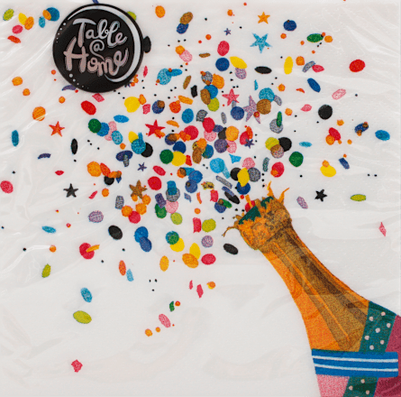 Servietten Konfetti Flasche (33 x 33 cm) Dekorieren & Einrichten